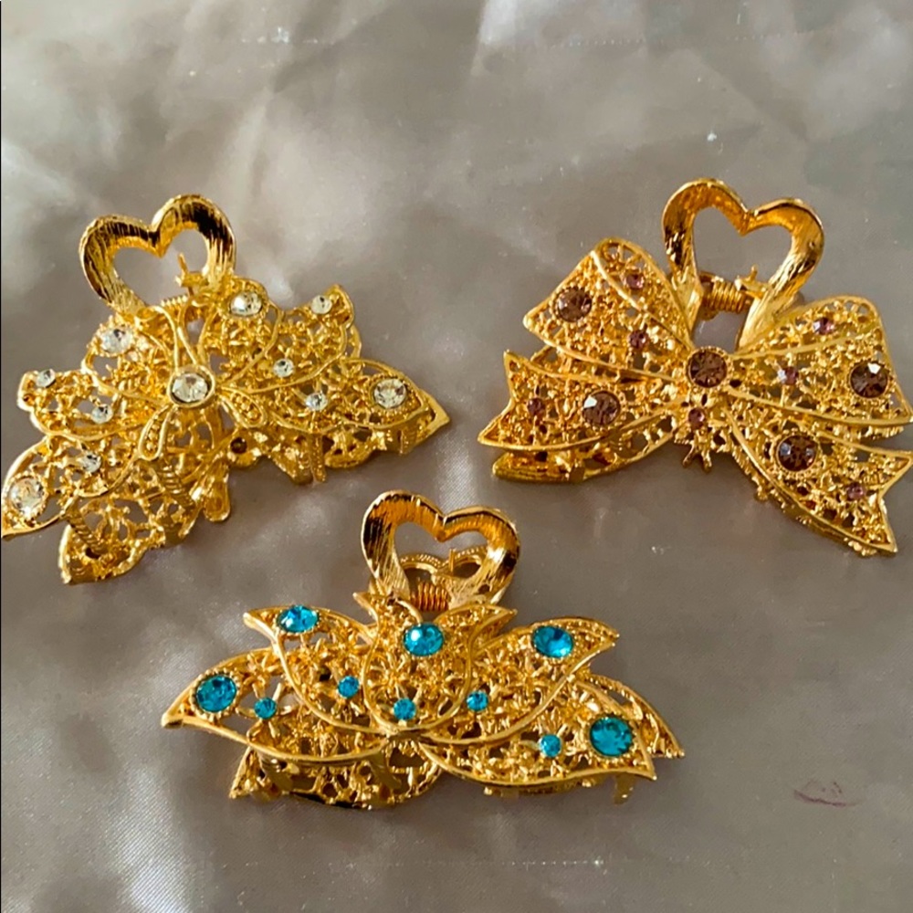 Dazzling Rhinestone Hair Clips